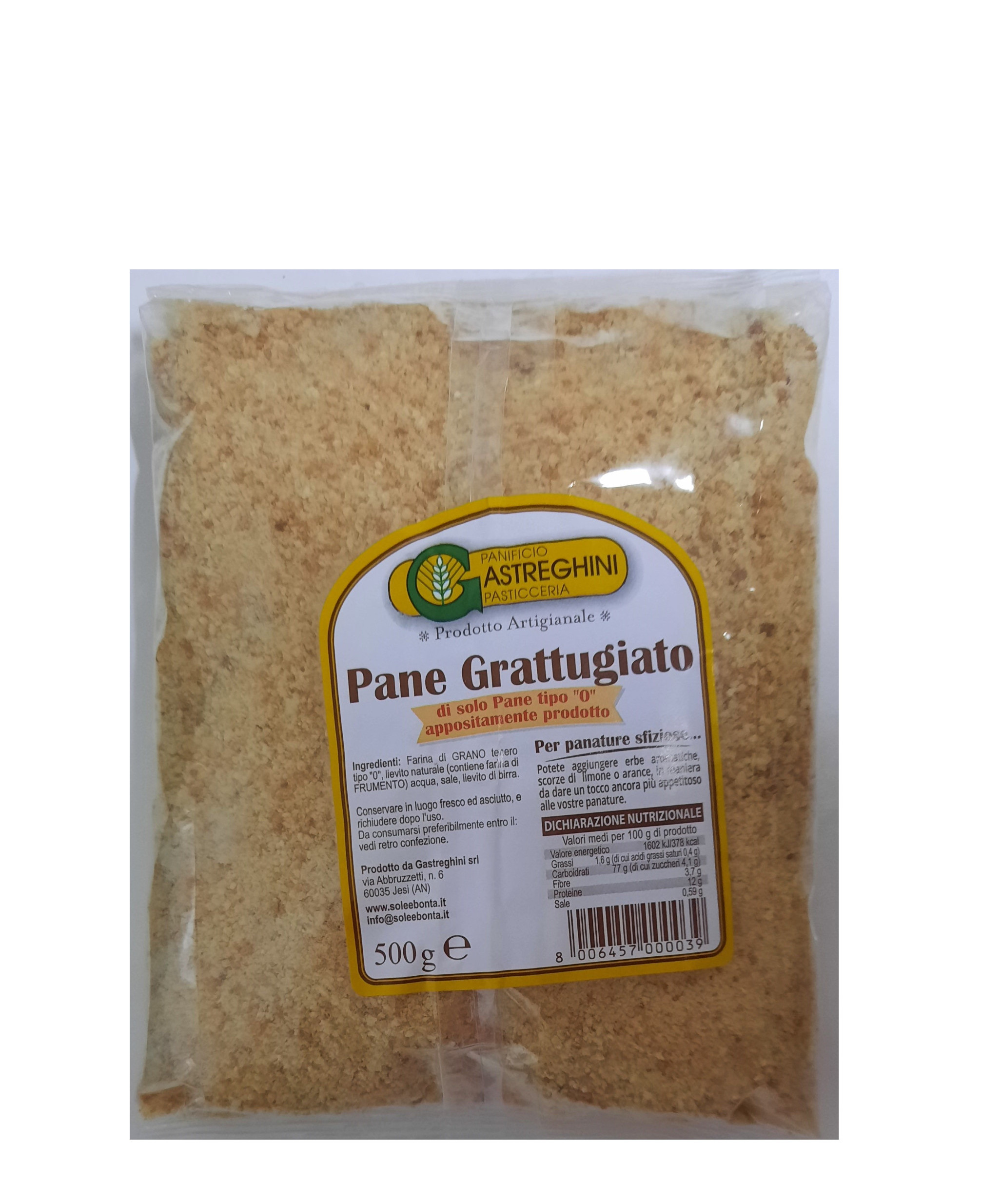 Pangrattato busta  gr 500  pz x ct 20  GASTREGHII