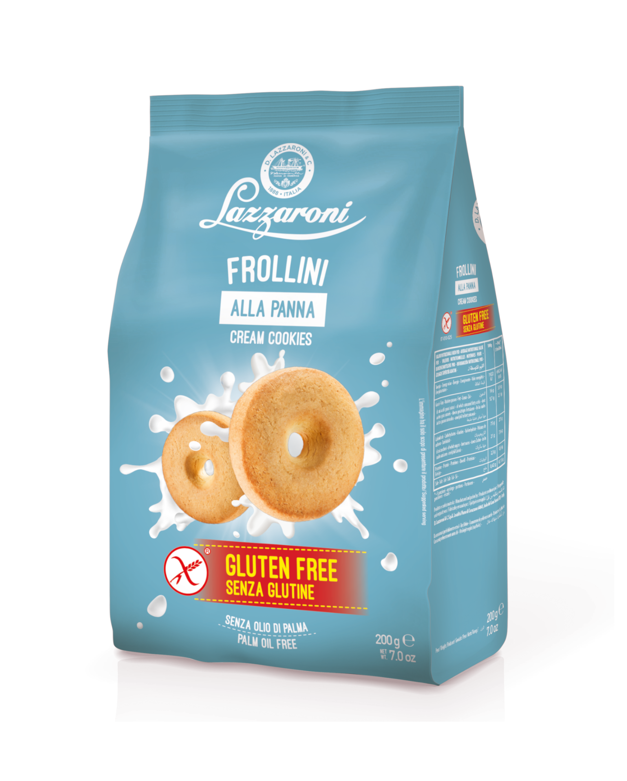 Frollini alla Panna Gluten Free gr 200 pz x ct 10 LAZZARONI
